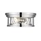 Z-Lite Clarion 2 Light Flush Mount, Polished Nickel & Inner Clear Water & Outer Clear 493F2-PN - alternate 3